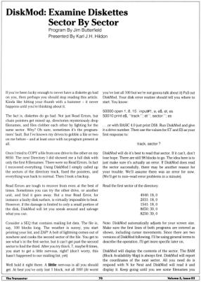 [DiskMod: Examine Diskettes Sector by Sector (1/7)]